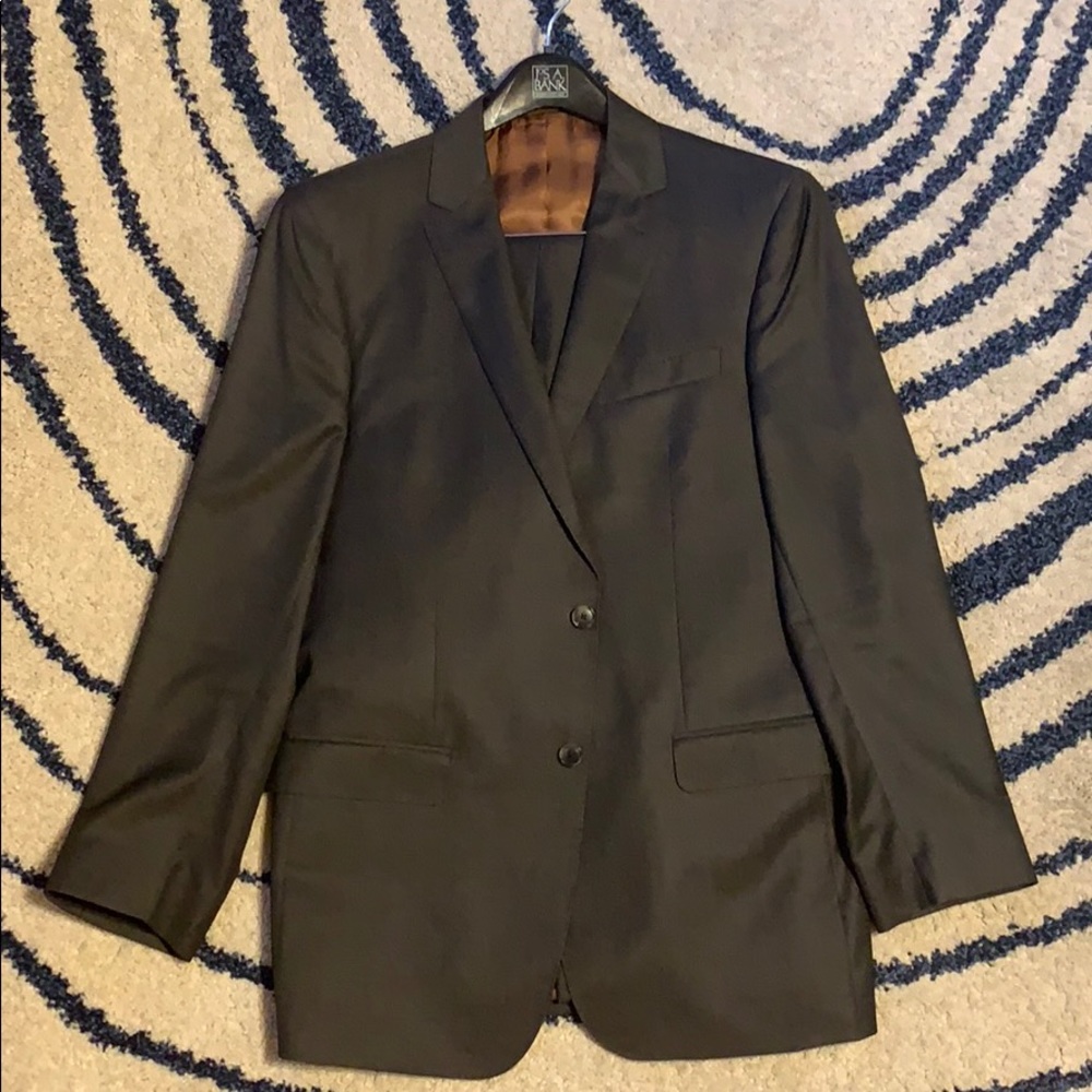 Brown Jos A Bank Slim Fit Suit